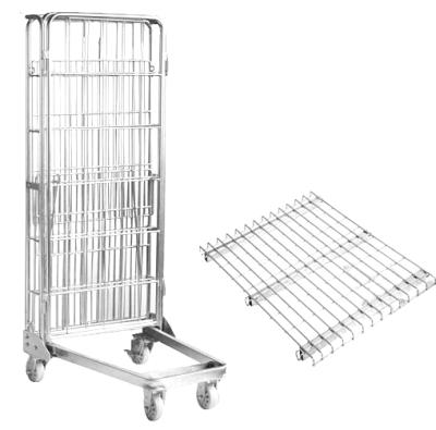 China Machines Changshu Logistics Trolley Steel Transportation Trolley Folding Wholesale Mobile Wire Cages for sale