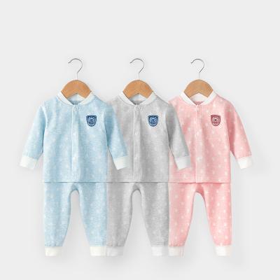 China Two Piece Long Sleeve Baby Clothes Stretch Cotton Baby Bottoming Underwear Set Newborn Autumn Clothes for sale