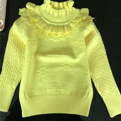 China Latest best selling anti-pilling baby sweater designs for girls fashion woolen fabrics handmade sweater design for girl for sale