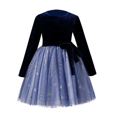 China Latest Autumn and Winter Starry Sky Baby Long Sleeve Baby Washable Western Dress Girls Dress Dresses for sale