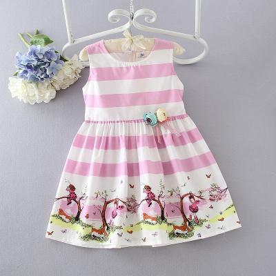 China Wholesale Children's Boutique Clothing Girls Casual Dresses Kids Cotton Dress Simple Design Washable for sale