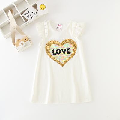 China White Comfortable Simple Summer Simple Design Cotton Breathable Hot Selling Sleeveless Girl Dresses for sale