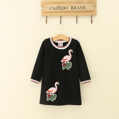 China Wholesale Washable Autumn Black Mother And Daughter Casual Dress Designs for sale