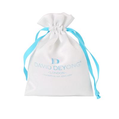 China Custom Logo Satin Jewelry Bags Drawstring Satin Gift Bags Satin Drawstring Bags for sale