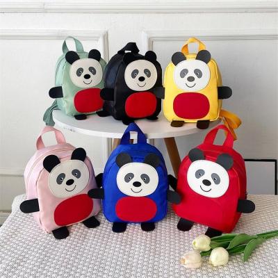 China Nylon Fabric Panda Cartoon Schoolbag Kindergarten Waterproof Cute Backpack Boys and Girls Waterproof Backpack Gift for sale