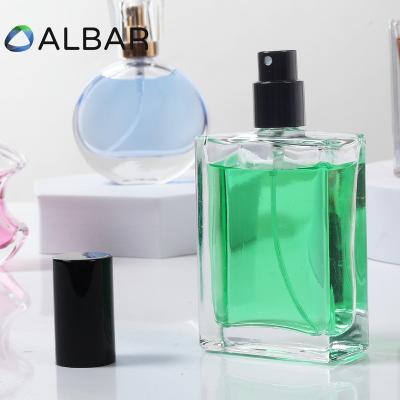 China 30ml 50ml 100ml Eco-friendly Recyclable Custom Perfume Bottles Square Rectangle Round Oval Clear Black Colors With Spray Pump Or Push Pump for sale