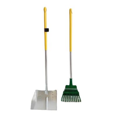 China Durable high quality animal poop shovel long handle poop shovel two part pet cleaner set. for sale