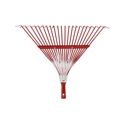 China Sustainable High Quality Custom Garden Farm Tools Metal Spray Cleaning Leaf Rake 22 Tooth Garden Cleaning Leaf Rake. for sale