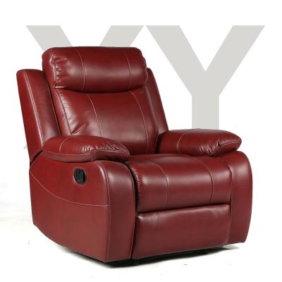 China Massage Wholesales Red Comfortable Manual Leather Recliner Sofa Chair Massage And Home Theater PU Heater for sale