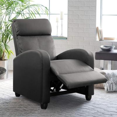 China (Size)Adjustable Black Leather Push Up Extended Back Chair,Best Selling High Quality Leather Recliner Extended Chair Club Chair for sale