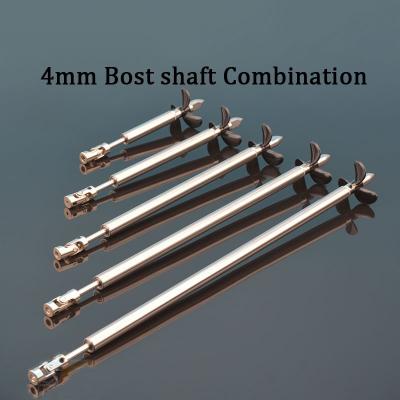 China Vehicles & Remote Control Toys Stainless Steel Boat Shaft Drive Shaft 4mm Blades Thruster +Stainless Shaft Sleeve+ Prop Nut +Gimbal Joint+3 Blades For Rc Boat for sale