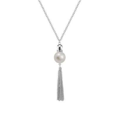 China ZUOWEN Women's Alloy Necklace Lead Free Nickel Free Vintage Long Pearl Necklace Tassel Adjustable Pendant Chain Sweater for sale