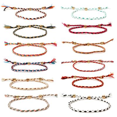 China BOHEMIA ZUOWEN Fashion New Hot Amazon Gold Bead Women's Bracelet Bohemian Hand - Woven Colorful Thread Bracelet Jewelry for sale