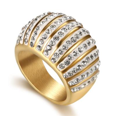 China ZUOWEN high quality mix buy men's diamond set stainless steel ring clay titanium steel diamond exaggerated hip-hop ring for sale