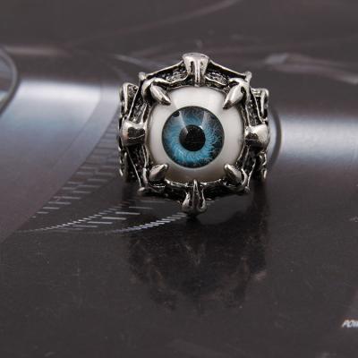 China ZUOWEN high quality vintage mens alloy ring jewelry turkey devil eye evil eye blue eye blue eye alloy ring for sale