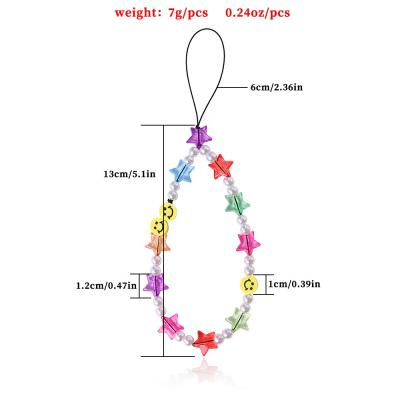 China Phone Lanyard Zuowen Colorful Fruity Clay Detachable Heishi Polymer Beads Cell Phone Straps String Accessories Long Charm Bracelet Pastel Rope for sale