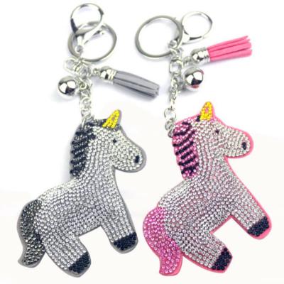 China Best Selling Amazon Gift Crystal Diamonds Unicorn Keychain Hot Selling for sale