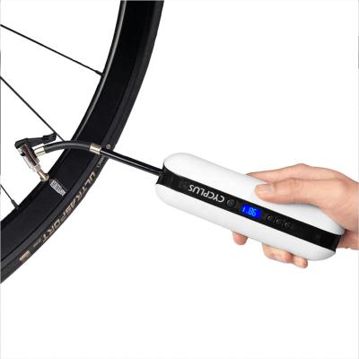 China With LED Light Bicycle Pump Cordless Electric Bike Pump Portable Handheld Compressor for sale