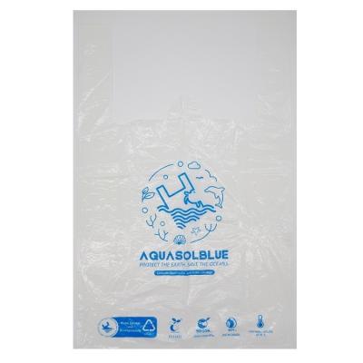 China Cheap Recyclable Disposable Biodegradable Grocery T-shirt Packaging Water Soluble Polybag for sale