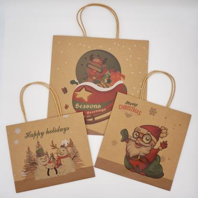 China Wholesale Environmental Friendly Protection Recyclable Kraft Recycled Paper Bag Gift Packaging Portable Paper Bags for sale