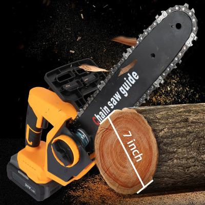 China Steel 6/8 Inch 20V Portable Hand Mini Electric Chain Saw for Wood Tree Cutting Lithium Battery Powered Cordless Chainsaw for sale