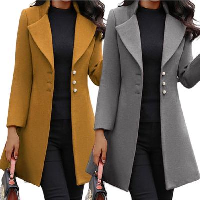 China Low Price Winter Coat Anti-Shrink Coats For Women Ladies Woolen Coat for sale