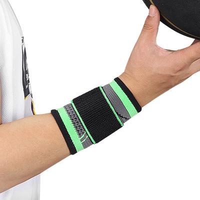 China Adjustable Elasticity Amazon Breathable Popular Nylon Knitting Wrist Brace Customized Sports Basketball Wrist Brace for sale