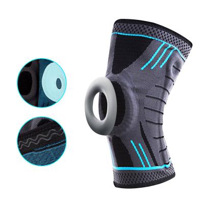 China Factory Price Elasticity Body Support Adjustable Knee Brace Breathable Compression Sleeve Breathable Knee Brace With Side Stabilizers for sale