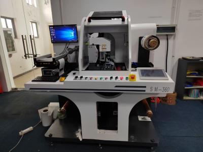 China Krachtige precieze laserlabel snijmachine met 350mm die snijbreedte en mes breuk Te koop