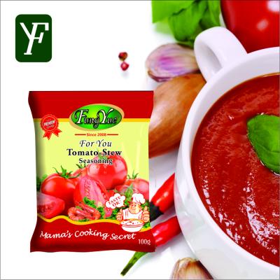 China Tomato Stew Taste 100g Bag Dry Halal Instant Food Seasoning Powder for sale