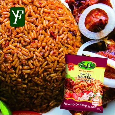 China Instant Jollof Dry Rice Taste 100g Bag Halal Food Seasoning Powder for sale