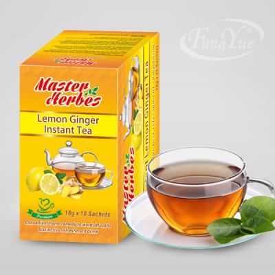 China Tea Drinks Instant Lemon Ginger Tea Flavor for sale