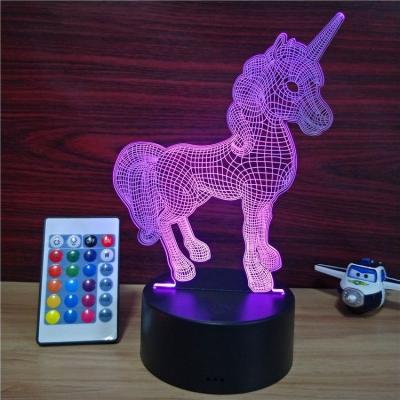 China Modern Hot Selling Creative 3D Illusion 3D Night Light For Kids Bedroom Desk LED Lamp USB LED Night Light Surprise Birthday Gift for sale