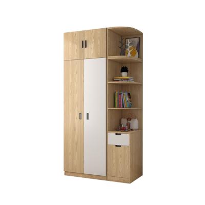 China Wooden Wardrobe (Other) Slot Door Storage Adjustable Modern Cabinet Top and Side Cabinet for sale