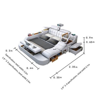 China Custom Modern Smart Massage Factory Massage Table Storage Bed With Massager And Music Player for sale