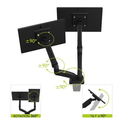 China Economic Dual SLMA03 Shock Absorber Monitor Stand Hot Sale Custom Adjustable Monitor Arm Stand 13