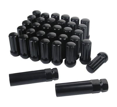 China 7 Spline Locking Lug Nuts Black , Carbon Steel Dodge Ram 2500 / 3500 Lug Nuts GWA-0040 for sale