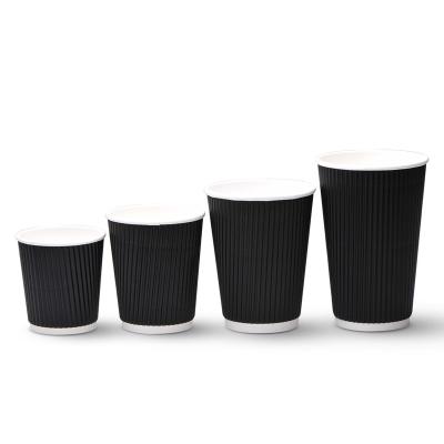 中国 High quality 12oz/16oz/20oz disposable hot drink coffee paper cup with lid and sleeve 販売のため