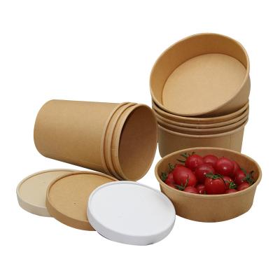 Cina New manufacturer take away salad bowls and paper disposable bowl in vendita