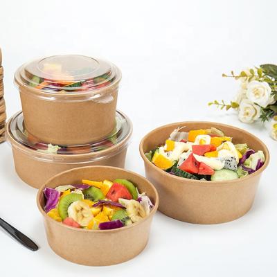 Chine Factory direct kraft salad bowl disposable ripple wall paper cup for beverage à vendre