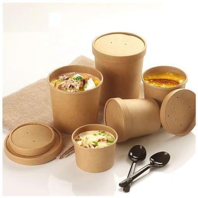 Cina Good selling disposable heat resistance salad paper cup soup bowl for food container in vendita