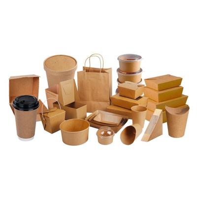 China Kraft paper container doner box for take away food for sale