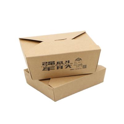 China paper packaging take away lunch box for hamburger hot fast food for sale