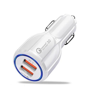 China Video Game Player Mini Usb Dual Car Charger QC 3.0 Quick Charging Adapter for sale