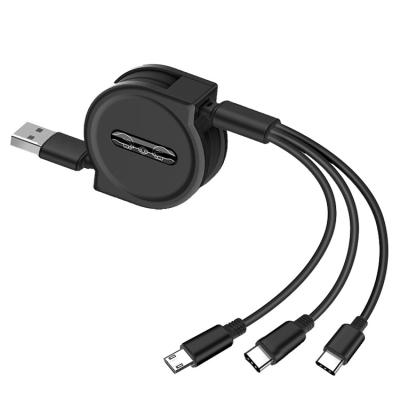 China For Android 1m Universal Technology Use Mobile Phone Charger Retractable USB C Cable for sale