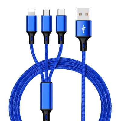 China Wholesale Universal Multi Function MP3/MP4 Player 3 In 1 Fast Charging USB Phone Cable for sale