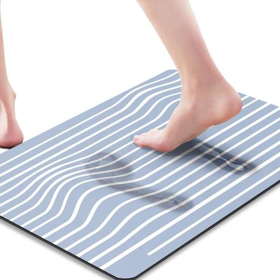 China Viable Customize Thin Bathroom Covers Fit Under The Bath Door Mat Non Slip Rubber Backed Diatomite Absorbent Toilet Cover Quick Drying for sale