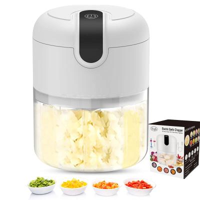 China Powerful Electric Vegetable Cutter Blender Portable Chopper Wireless Food Grinder Masher Press Metal Garlic Food Processor for sale