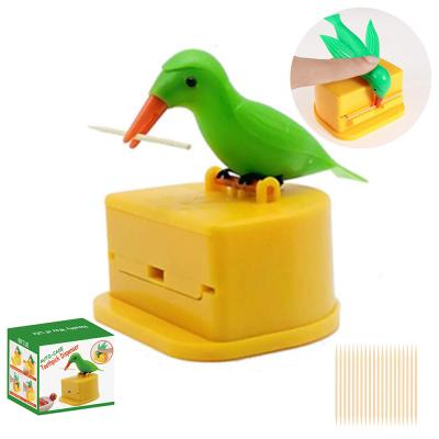 China Automatic Toothpick Holder Telescopic Bird Shape Toothpick Dispenser Automatic Toothpick Dispenser Decoration The Kitchen Home Party Fun Gift for sale