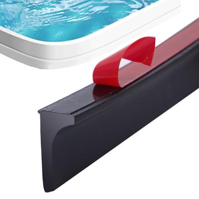 China 39 Inch Modern Folding Bathroom Threshold Water Dam For Shower Stall Stay Stopper Dry Water Blocking Strips Step Down Splash Guard for sale